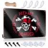 gaeruite Warning My Neighbor is A Jackass Sign Prepare to Be Boarded Tin Sign Funny Metal Signs Garage Signs for Men Funny (Size : 30X40CM) view 1