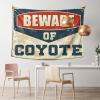 Bar for Man Cave Beware of Coyote Tapestry Space Decor Astethic Stuff for Room ( Size : 75X100CM ) view 1