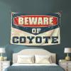 Bar for Man Cave Beware of Coyote Tapestry Space Decor Astethic Stuff for Room ( Size : 75X100CM ) view 3