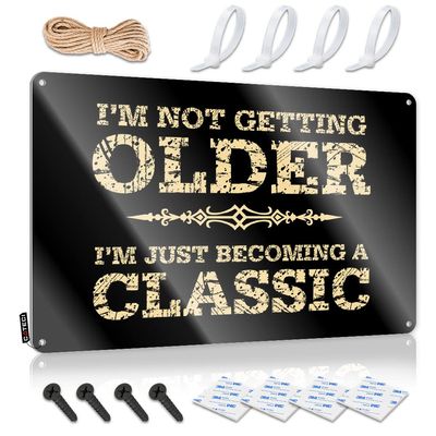 Warning My Neighbor is A Jackass Sign IM Not Getting Older Tin Sign Funny Metal Signs Garage Signs for Men Funny ( Size : 30X40CM )