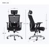 Lounge Chair Ergonomic Office Chair with Adjustable Headrest and Arm Back Desk Chair, Lumbar Support, Strainer, Thick Seat Cushion, Swivel Chair Bedroom Chair (Color : A) view 3