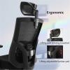 Lounge Chair Ergonomic Office Chair with Adjustable Headrest and Arm Back Desk Chair, Lumbar Support, Strainer, Thick Seat Cushion, Swivel Chair Bedroom Chair (Color : A) view 4