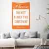 Bar for Man Cave Please Do Not Block The Driveway Thank You Sign, No Parking Tapestry Space Decor Astethic Stuff for Room ( Size : 75X100CM ) view 2