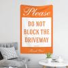 Bar for Man Cave Please Do Not Block The Driveway Thank You Sign, No Parking Tapestry Space Decor Astethic Stuff for Room ( Size : 75X100CM ) view 4