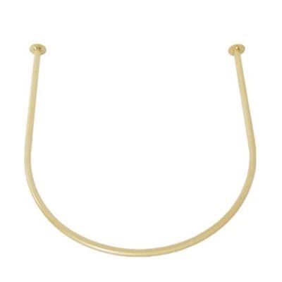 LXHONG Fitting Room Curtain Metal Rod of Clothing Store Changing Room Curtain Track Curtain U-Shaped Ring Shelf (Color : Gold, Size : 100x100cm)