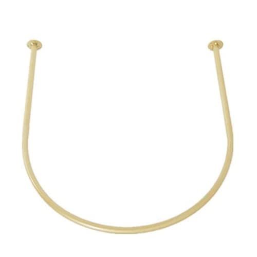 LXHONG Fitting Room Curtain Metal Rod of Clothing Store Changing Room Curtain Track Curtain U-Shaped Ring Shelf (Color : Gold, Size : 100x100cm)