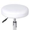 UNNS Lounge Chair White Office Stool Imitation Leather Round Rolling Stool Chair Height Adjustable Rolling Stool with Wheels Salon Stool Bedroom Chair (Color : A) view 3