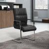 Lounge Chair Home Classic Leather Office Desk Hotel with Metal Frame, High Back Ergonomic Desk Chair and Arms Bedroom Chair (Color : Black) view 2