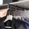 3-Pack Heavy Duty Retractable Closet Pull Out Rod, Wardrobe Hanger Rail Organizer, Top Mount Wardrobe Hanger,Adjustable Clothing Organizer Holder Extendable Wardrobe Rail Tube Rod (Size : 40CM) view 2