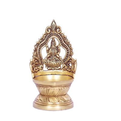 Brass Laxmi Aarti Diya for Puja Diya & Temple Home Decor Office Pack of 1