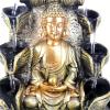 Indoor Tabletop Fountains Zen Water Sound Desktop Waterfall Fountain Lucky Feng Shui Ball Fountains Gold Buddha Statue Lotus Peaceful Home Decoration Decoration Meditation Fountain view 3