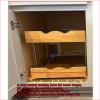 DINDON 2 Tier Pull Out Cabinet Organizer (20" W x 21" D) Slide Out Wood Shelf Double Tier Kitchen Wire Basket with Chrome Finish view 3