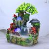 BNNP Indoor Tabletop Fountains Resin Mini Fish Tank Indoor Rockery Fountain Waterfall Feng Shui Desktop Waterscape Office Table Ornaments Hand Made Decoration Meditation Fountain view 4
