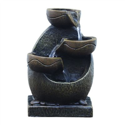 BNNP Indoor Tabletop Fountains Desktop Fountain 4 Layer Desk Waterfall Fountain Indoor Living Room Bedroom Decoration Table Water Fountain Home Decor Tabletop Fountains Decoration Meditation Fountain
