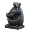 BNNP Indoor Tabletop Fountains Desktop Fountain 4 Layer Desk Waterfall Fountain Indoor Living Room Bedroom Decoration Table Water Fountain Home Decor Tabletop Fountains Decoration Meditation Fountain view 4