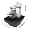 BNNP Indoor Tabletop Fountains Desktop Fountain Indoor 3-Layer Water Table Fountains Office Desk Lucky Decoration Fountain Indoor Rockery Waterfall Tabletop Fountain Decoration Meditation Fountain view 2