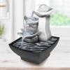 BNNP Indoor Tabletop Fountains Desktop Fountain Indoor 3-Layer Water Table Fountains Office Desk Lucky Decoration Fountain Indoor Rockery Waterfall Tabletop Fountain Decoration Meditation Fountain view 4