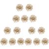 15 Pcs Twine Braided Flowers Craft Making Burlap Roses Christmas Flowers DIY Craft Jute Christmas Tree Rustic s Tree Decoration Crafts Rope Twist view 1