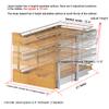 DINDON 2 Tier Pull Out Cabinet Organizer (14" W x 21" D) Slide Out Wood Shelf Double Tier Kitchen Wire Basket with Chrome Finish view 3