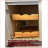 DINDON 2 Tier Pull Out Cabinet Organizer (17" W x 21" D) Slide Out Wood Shelf Double Tier Kitchen Wire Basket With Chrome Finish view 3