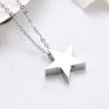BIAIHQIE Stainless Steel High Polished Star Cremation Urns for Human Ashes Adult Funeral Charm Jewelry Keepsake Memories Urn view 2