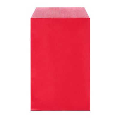 Quotidian Red Flat Medium Glassine Paper Bags Envelope 4" x 6" (10 x 15.2cm) Pack of 100 - Coins Stamps Samples Decorative Wedding Bakery