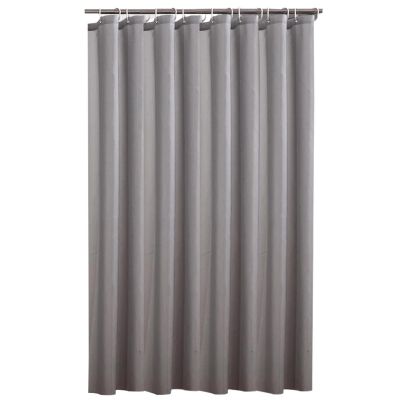 Gray Shower Curtains Waterproof Fabric Shower Curtains for Bathroom Decor Minimalist Solid Color Bath Curtains with 12 Hooks 51x79in-130x200cm/WxL