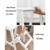 DASHADAO Indoor Climbing Stool, Household Goods 2 Steps Folding Step Ladder Wooden Ladder, Home Interior Stair Step Stool, Wooden Kitchen Step Chair Maximum Load 150Kg/White (Black) view 3