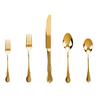 Gold Silverware Set 40 Piece Bordered Flatware Set for 8 Durable 18/10 Stainless Steel Tableware Sets Kitchen Cutlery Utensil Mirror Polished view 1