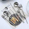 16 Piece Silverware Set for 4 Stainless Steel Cutlery Sets Kitchen Flatware Utensil Include Knife Fork Spoon Teaspoon Mirror Polished Dishwasher Safe view 4