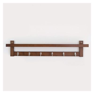 rUrEu Wall Mounted Coat Rack, Coat Rack Hangers Wall Mounted with Storage and Metal Hook, Decorative Wall Frame, Suitable for Entryway Bathroom Bedroom/6 Hooks