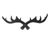 rUrEu Retro Antler Hook Hat Rack for Wall Entryway,Decorative Wall Frame,Coat Hooks Wall Mounted, Hangers Storage for Coats,Bags Scarf/Black view 1
