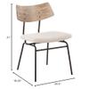LumiSource Walker Chair, Upholstered Dining Chairs, Mid-Century Modern Dining Chair, Kitchen Chairs for Dining Table, Dining Chairs Set of 2 view 2