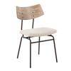 LumiSource Walker Chair, Upholstered Dining Chairs, Mid-Century Modern Dining Chair, Kitchen Chairs for Dining Table, Dining Chairs Set of 2 view 3