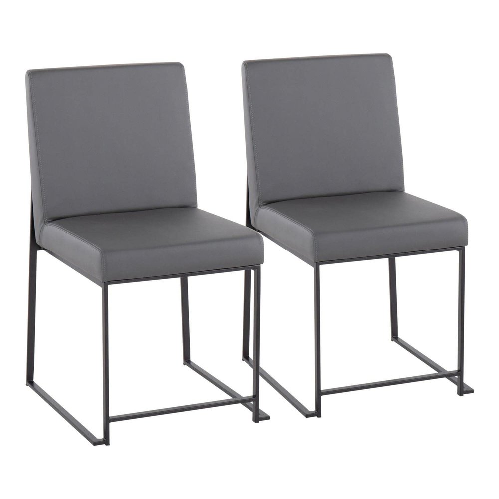 LumiSource High Back Fuji Dining Chair, Upholstered Dining Chairs, Contemporary Dining Chair, Kitchen Chairs for Dining Table, Dining Chairs Set of 2