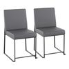 LumiSource High Back Fuji Dining Chair, Upholstered Dining Chairs, Contemporary Dining Chair, Kitchen Chairs for Dining Table, Dining Chairs Set of 2 view 1