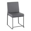 LumiSource High Back Fuji Dining Chair, Upholstered Dining Chairs, Contemporary Dining Chair, Kitchen Chairs for Dining Table, Dining Chairs Set of 2 view 4