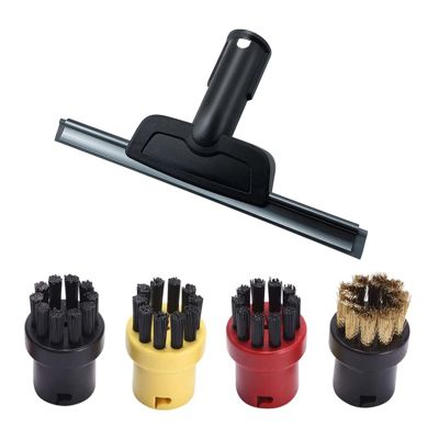 LANGshaw Compatible for Karcher SC2 SC3 SC4 SC5 CTK10 CTK20 Window Nozzle Scraper Round Brush Compatible for Steam Cleaner Mirrors Moisture,Clean Slit Leisurely (Color : Black)