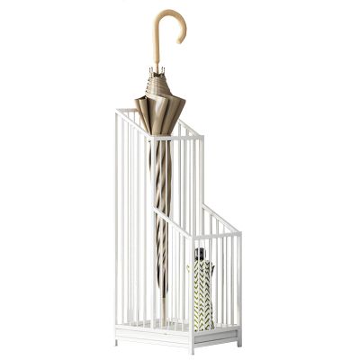 HAIXHX Umbrella Rack Stand Metal,Umbrella Stand Indoor with a Removable Drip Tray,for Organizing Your Umbrellas, Canes, Walk Sticks in Entryway (Color : White)