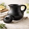 Chocolate or Water Pitcher Carafe 2.5 Liters Black Clay 100% Handcraft Unglazed Made in Colombia Enhance Food Flavor Ancestral Cousine view 3