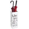 HAIXHX Metal Umbrella Holder, Entryway Freestaning Umbrella Stand Rack with 2 Hooks for Cane, Walking Stick, Wrapping Paper Holder, Stand (Color : White) view 1