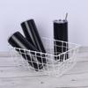 12 Pack 20 Oz Straight Skinny Tumblers,Individually Gift Boxed Stainless Steel Slim Skinny Tumbler Set Bulk, 20 Oz Insulated Slim Thin Travel Tumbler Cup for Diy, Black view 3