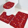 Wotrend Patriotic Star 3 Piece Bath Rugs Set Patriotic American Star Red Bathroom Mats Absorbent Contour Soft Mat Toilet Lid Cover Bathroom Decor Set, 20"x32"+16"x18"+16"x20" view 4