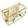 12.6x5.9x9.0inch Wedding Gold Glass Card Box with Lock and Slot - Envelope Card Holder for Reception Handmade Gold Decorative Box, Party Centerpiece Gift Card Box Handmade Wedding Card Box view 3