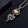 BIAIHQIE Cremation Jewelry for Ashes Stainless Steel Lotus Flower Keepsake Locket Necklace Hold Memorial - Memorial Ash Keepsake Gold view 2