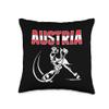 Austria Ice Hockey Lovers Jersey - Austrian Hockey Team Fans Throw Pillow view 1