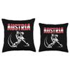 Austria Ice Hockey Lovers Jersey - Austrian Hockey Team Fans Throw Pillow view 3