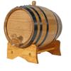 1 Gallon Oak Aging Barrel (5 Liter) with Stand, Bung and Spigot - Wooden Mini Whiskey Barrel - Charred Oak Barrels for Aging Whiskey, Bourbon, Cocktails, Rum, Tequila, Mead Wine view 1