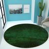 Round Carpet Green Circular Area Rugs for Bedroom Living Room Office Nordic Floor Mats for Coffee Table Computer Chair Piano Machnine Washable Throw Rugs Cushioned Rug Pad Contemporary Rug 4 Size view 2