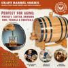 3 Liter Oak Aging Barrel with Stand, Bung and Spigot - Wooden 3L Whiskey Barrels Wine Barrel Decanter For The Home Brewer, Distiller, Wine Maker and Cocktail Aging - Bourbon Barrel Gifts For Men view 2